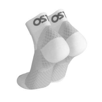 Et par hvide hælspore sokker