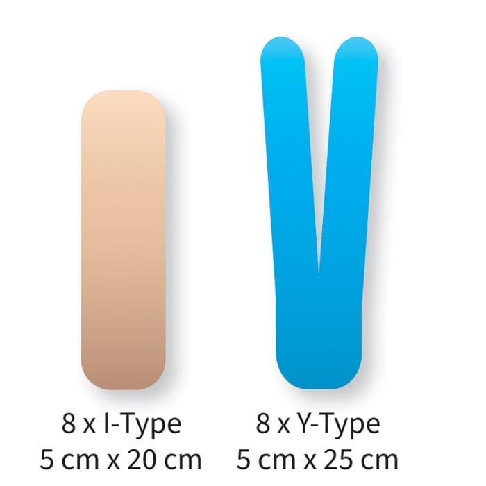 Kinesiologytape Precut - Ryg (8 pak) 1 Kinesiologytape Precut - Ryg (8 pak)