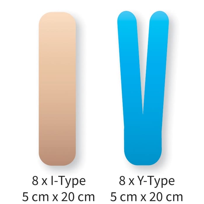 Kinesiologytape Precut - Skulder (8 pak) 1 Kinesiologytape Precut - Skulder (8 pak)