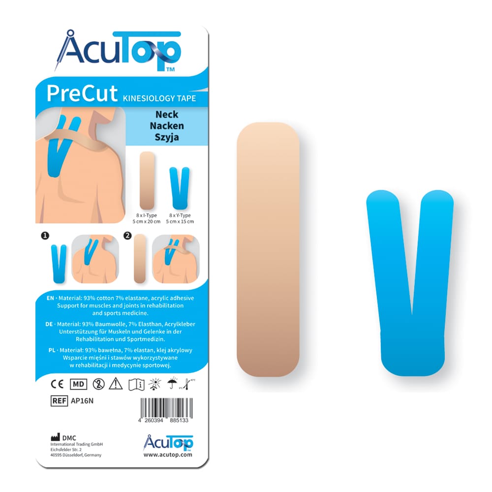 Kinesiologytape Precut - Nakke (8 pak) 4 Kinesiologytape Precut - Nakke (8 pak) - Billede 4