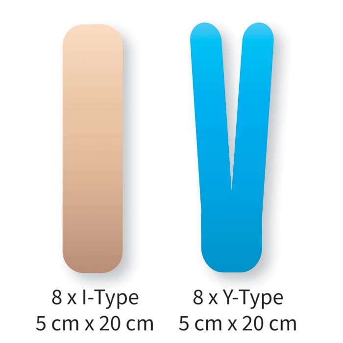 Kinesiologytape Precut - Knæ (8 pak) 1 Kinesiologytape Precut - Knæ (8 pak)