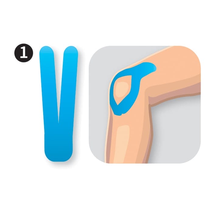 Kinesiologytape Precut - Knæ (8 pak) 2 Kinesiologytape Precut - Knæ (8 pak) - Billede 2